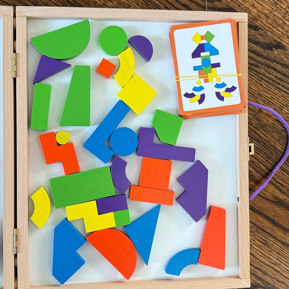 Colorful Wooden Shape Puzzle Set for Kids